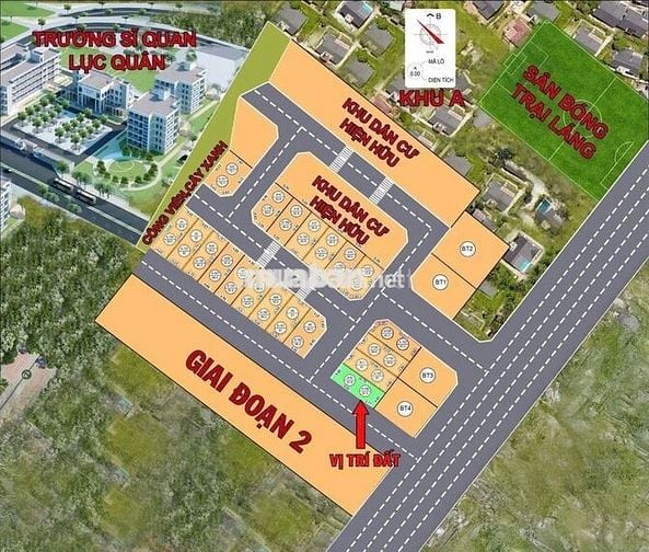 Rẻ nhất Hòa Lạc. Chủ cần bán gấp giá hời. 61,8m2 cách trục chính 10m.