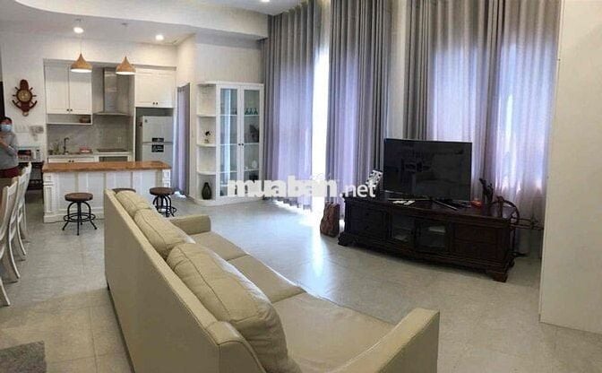 Cho thuê căn góc thiết kế 1PN đẹp, phòng khách rộng tiện nghi