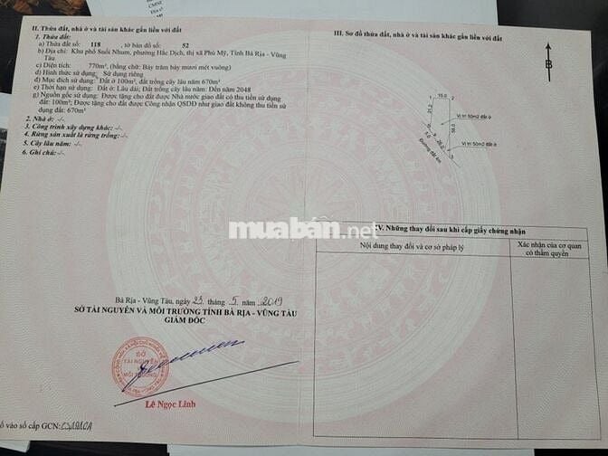 Bán đất Võ Văn Kiệt (Mỹ Xuân Ngãi Giao), view Suối Nhum