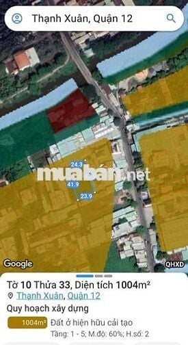 Bán đất 1/Bùi công trừng Thạnh xuân q12, 86,4m2 full thổ giá 3 tỷ 7