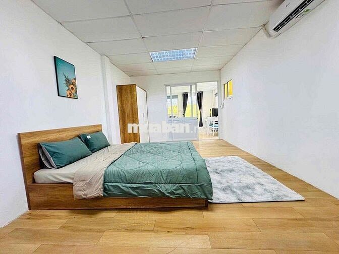 Căn Hộ 1PN 50m2 Sân Vườn Full Nội Thất ngay VX Dân Chủ_Toà Nhà Viettel