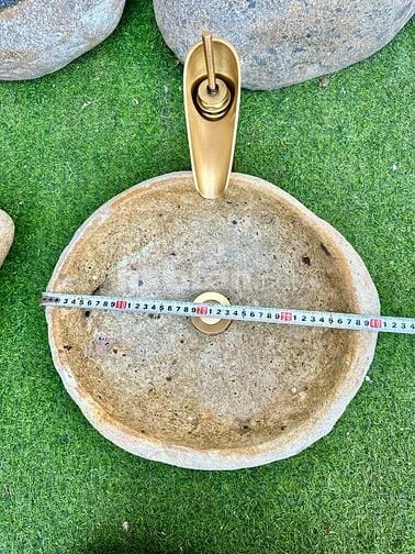 Bồn rửa mặt, rửa tay Lavabo đá tự nhiên màu vàng HD-LBD01