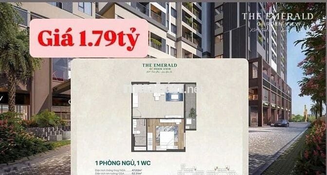 Căn Hộ Emerald Garden View Quốc Lộ 13 - Nguyễn Chí Thanh_40m2_83m2