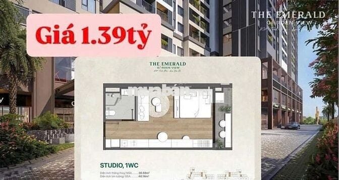 Căn Hộ Emerald Garden View Quốc Lộ 13 - Nguyễn Chí Thanh_40m2_83m2