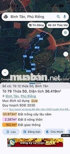 Cần bán 5,6 hecta, 100m mặt tiền. thích hợp làm nhà máy, kho xưởng