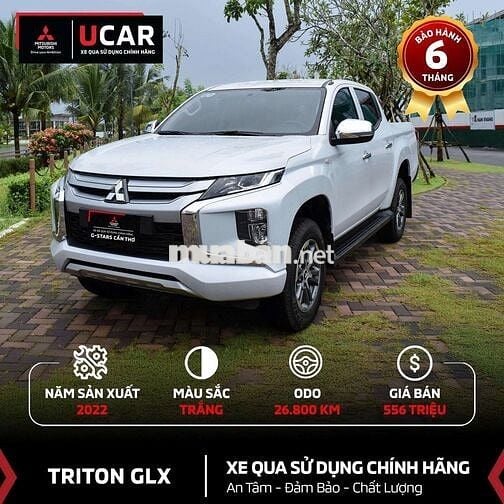 Mitsubishi Triton GLX 2022 Trắng 27.000 km