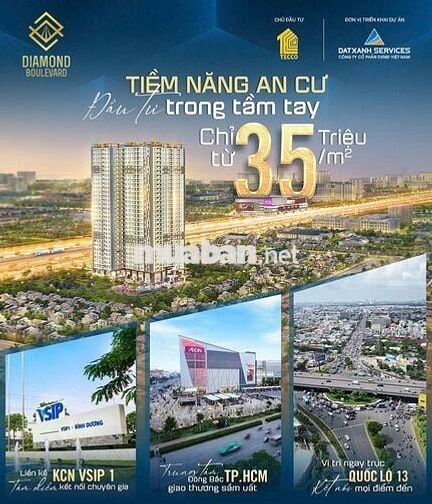 VỊ TRÍ VÀNG! Căn Hộ Mặt Tiền 64m, Mua Ở Ngay, 60m2, 35tr/m2, chỉ 2tỷ1