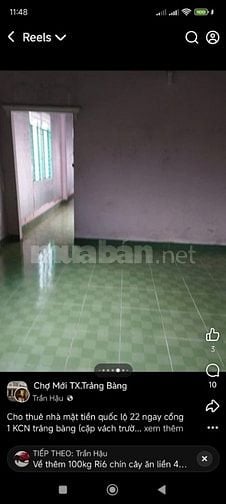 Nhà mặt tiền Quốc lộ 22, cách Cổng khu công nghiệp Trảng Bàng 150 mét