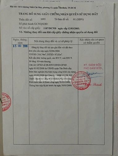 Cần Bán Nhanh Căn Nhà Tại 14/11 Nhất Chi Mai, phường 13, quận Tân Bình