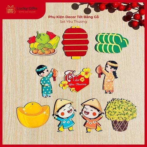 tag gỗ trang trí thiết kế in Uv khắc laser theo yêu cầu sỉ lẻ 10k/1cái