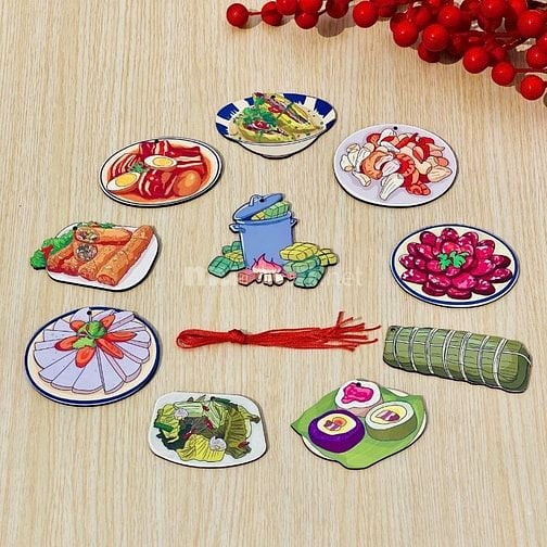 tag gỗ trang trí thiết kế in Uv khắc laser theo yêu cầu sỉ lẻ 10k/1cái