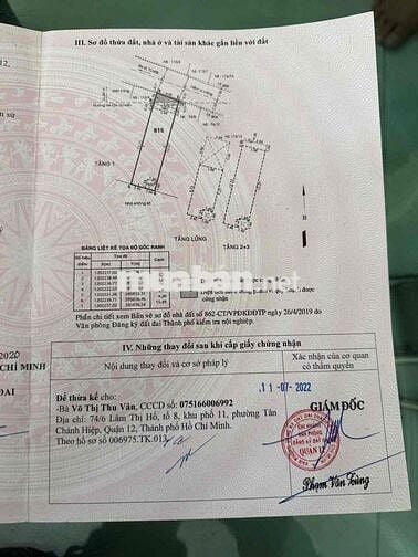 Bán Gấp Nhà Phố 4x16,5m,4 lầu,5tỷ950tr,1/ Lâm thị hố.tphcm