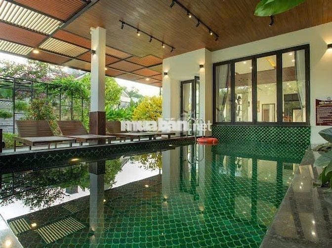 BÁN BIỆT THỰ HỒ BƠI CẨM HÀ HỘI AN DIỆN TÍCH MẶT TIỀN HƠN 11M