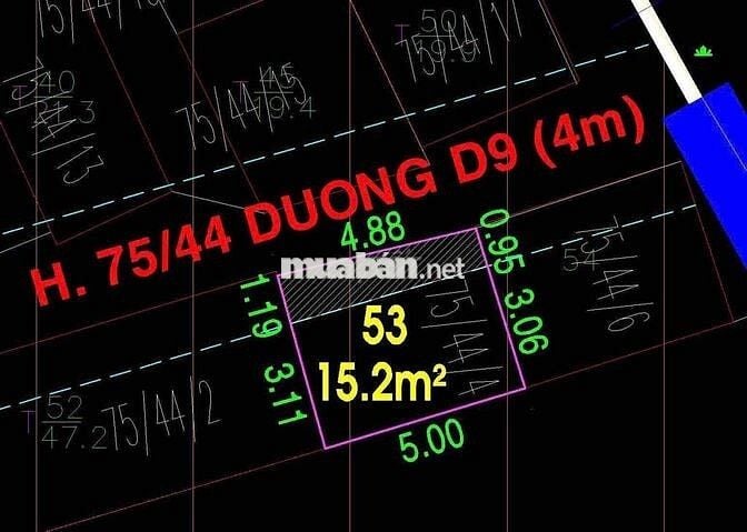 nhà hiếm sổ riêng 2 lầu đường D9