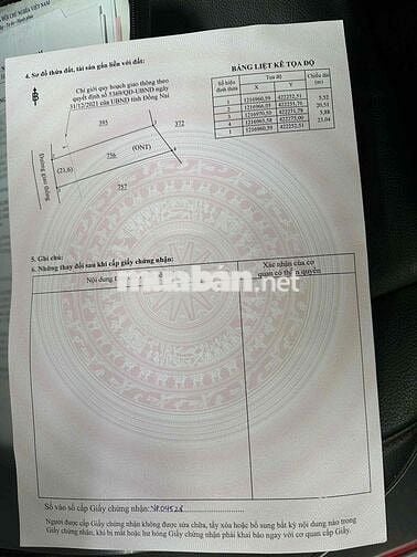 bán đất gia đình 1 Lô *** tại xã sông trầu chính chủ