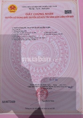 Bán đất hẻm ô tô Tên Lửa, 4.3 x 19m, 5.85 tỷ. gần Aeon Mall (Tín Hưng)