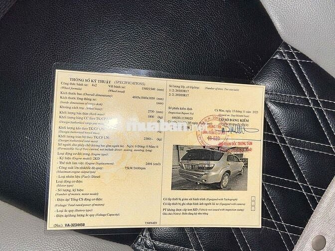 Toyota Fortuner 2010 2.5G - 198000 km