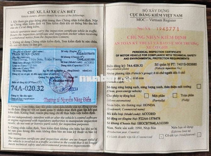 Bán Honda Acord xe nhập khẩu