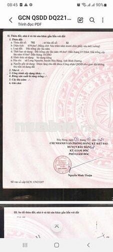 Bán đất mặt tiền dt749A phường long nguyên tphcm