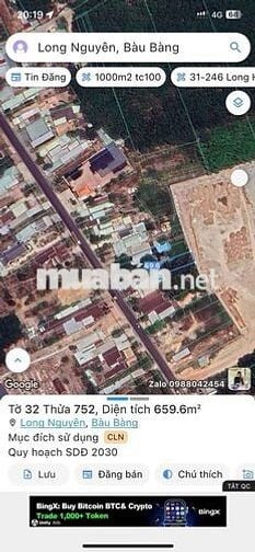 Bán đất mặt tiền dt749A phường long nguyên tphcm