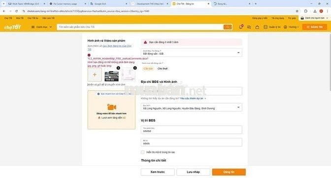 Đất thổ cư Bàu Bàng, Bình Dương