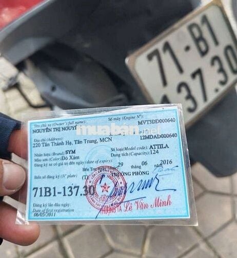 SYM Attila 2011 Đỏ xám 124cc