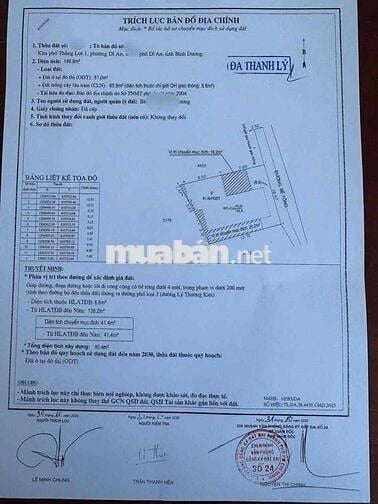 Đất 146,8m2(ngang 10,5m),gần chợ Dĩ An 1,TP Dĩ An