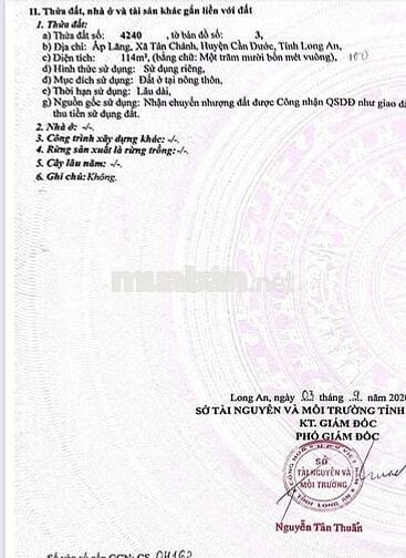 bán 5 sổ đất thổ cư gần chợ Tân cảnh , cần đước LA