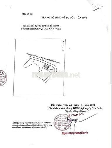 bán 5 sổ đất thổ cư gần chợ Tân cảnh , cần đước LA