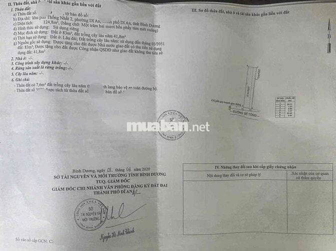 Đất gần Nguyễn Đức Thiệu. Phường Dĩ An, Tp Dĩ An.