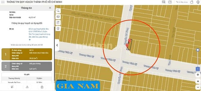 BÁN NHÀ GÓC 2 MẶT TIỀN : 20A TRƯƠNG VĨNH KÝ - P. TÂN THÀNH - Q.TÂN PHÚ