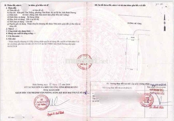 Đất gần khu Biconsi, phường Tân Bình, TP Dĩ An