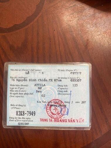 Cần bán xe Attila đã qua sử dụng