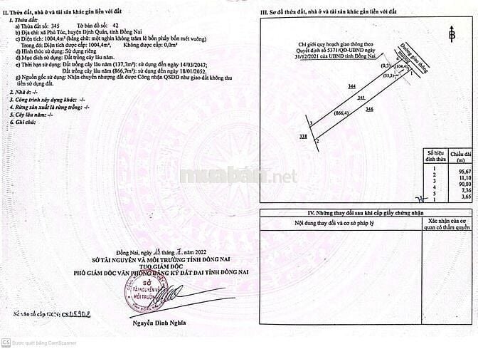 Cần bán 1010m2 đất - đã xây hàng rào kiên cố