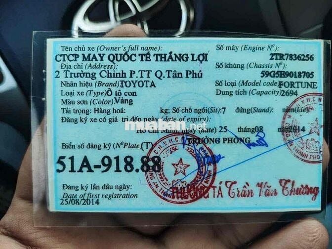 Toyota Fortuner 2014 thương lượng