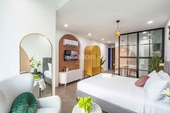 Cho Thuê Căn hộ 1PN Ban Công – Full Nội Thất Cao Cấp – Máy Giặt Riêng 