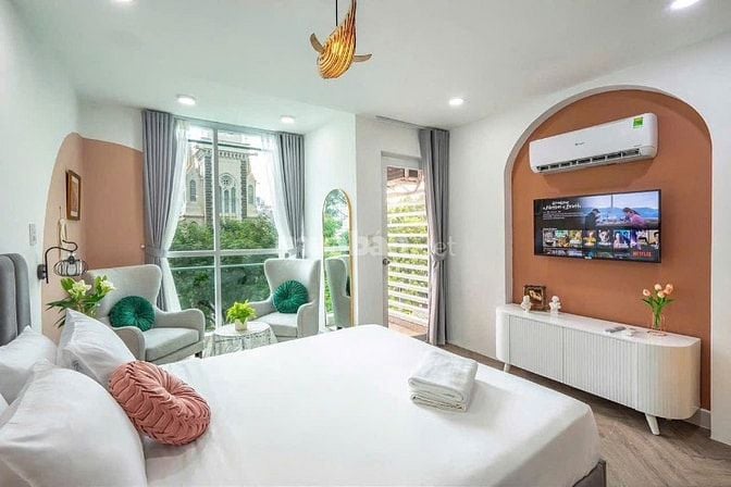 Cho Thuê Căn hộ 1PN Ban Công – Full Nội Thất Cao Cấp – Máy Giặt Riêng 