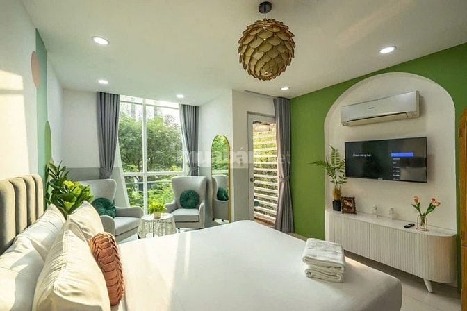 Cho Thuê Căn hộ 1PN Ban Công – Full Nội Thất Cao Cấp – Máy Giặt Riêng 