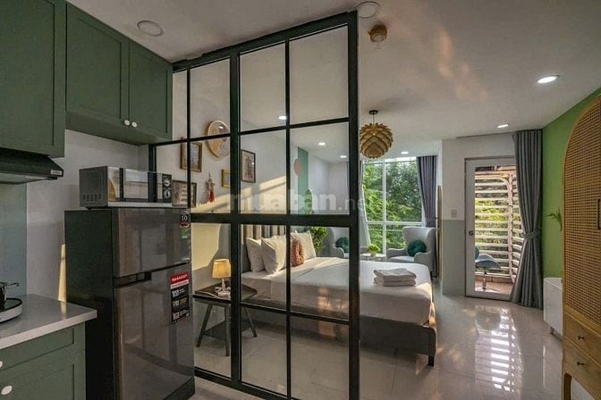 Cho Thuê Căn hộ 1PN Ban Công – Full Nội Thất Cao Cấp – Máy Giặt Riêng 