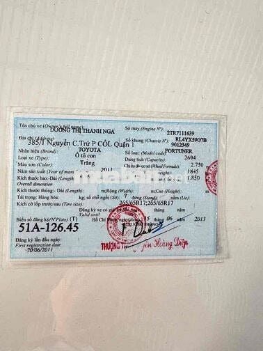 Toyota Fortuner trd 2 cầu 2011 2.7V - 43000 km