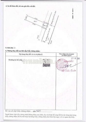 Đất 5 x 23 đường nhựa 6m (5 lô liền kề) sau chợ Xuân Thới Thượng