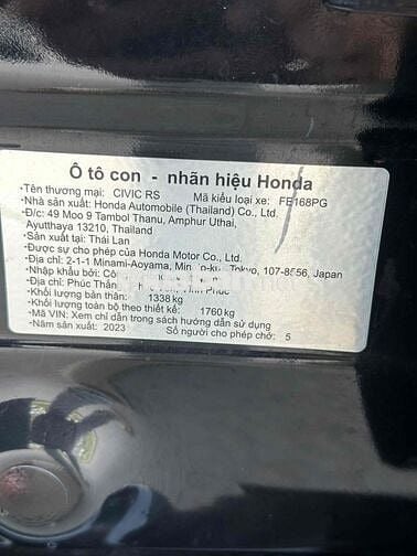 Honda Civic 2024 RS 1.5 AT - 21000 km