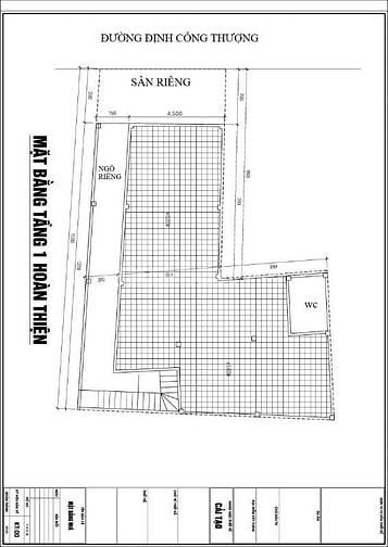CHO THUÊ MẶT BẰNG KINH DOANH TẦNG 1 – MẶT PHỐ ĐỊNH CÔNG THƯỢNG – KHÉP 