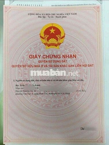 CHÍNH CHỦ CẦN NHƯỢNG LẠI ĐẤT THỔ CƯ