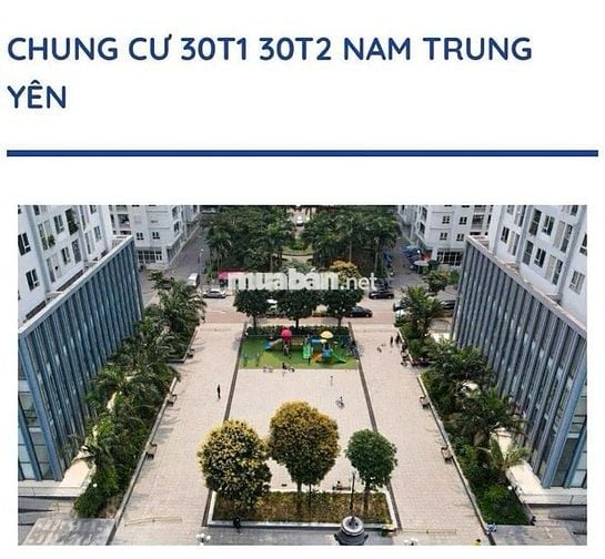 Bán gấp CH2702 tòa 30T2 KĐT Nam Trung Yên, 56m2, 2N,1VS giá 5,38 tỷ