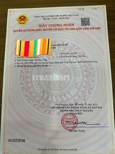 Mặt tiền đường liên phường dương quan thủy nguyên 