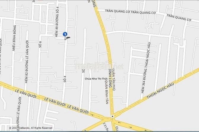 Nhà trệt + lầu, 2 mặt tiền đường số 4, P. Bình Hưng Hòa A, Q. Bình Tân