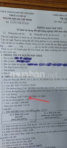 Bán nhà mặt tiền Thích Thiện Hòa, X. Lê Minh Xuân, H.Bình Chánh giá 4.