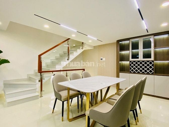 Nhà 5,2 x 8 đúc 1 trệt 1 lững 2 lầu hẻm 5m Dương Quảng hàm p6 gòvấp 