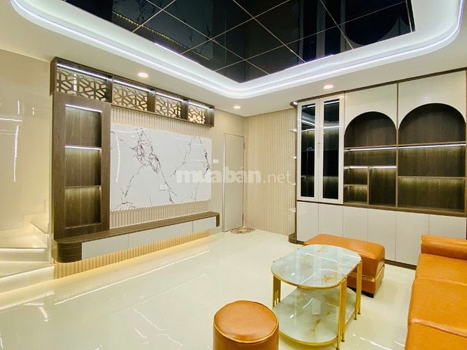 Nhà 5,2 x 8 đúc 1 trệt 1 lững 2 lầu hẻm 5m Dương Quảng hàm p6 gòvấp 